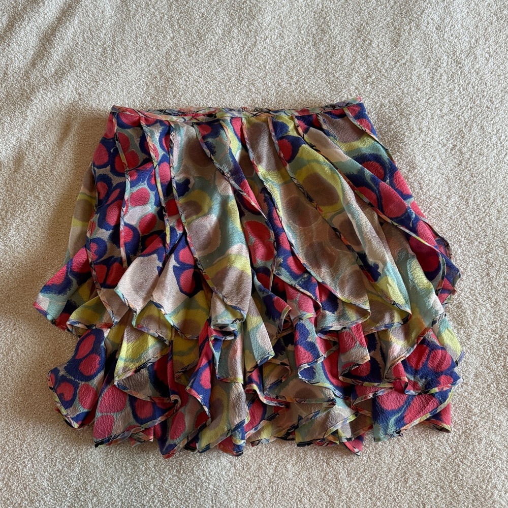 100% Silk Diane von Furstenberg Solid Silk Skirt